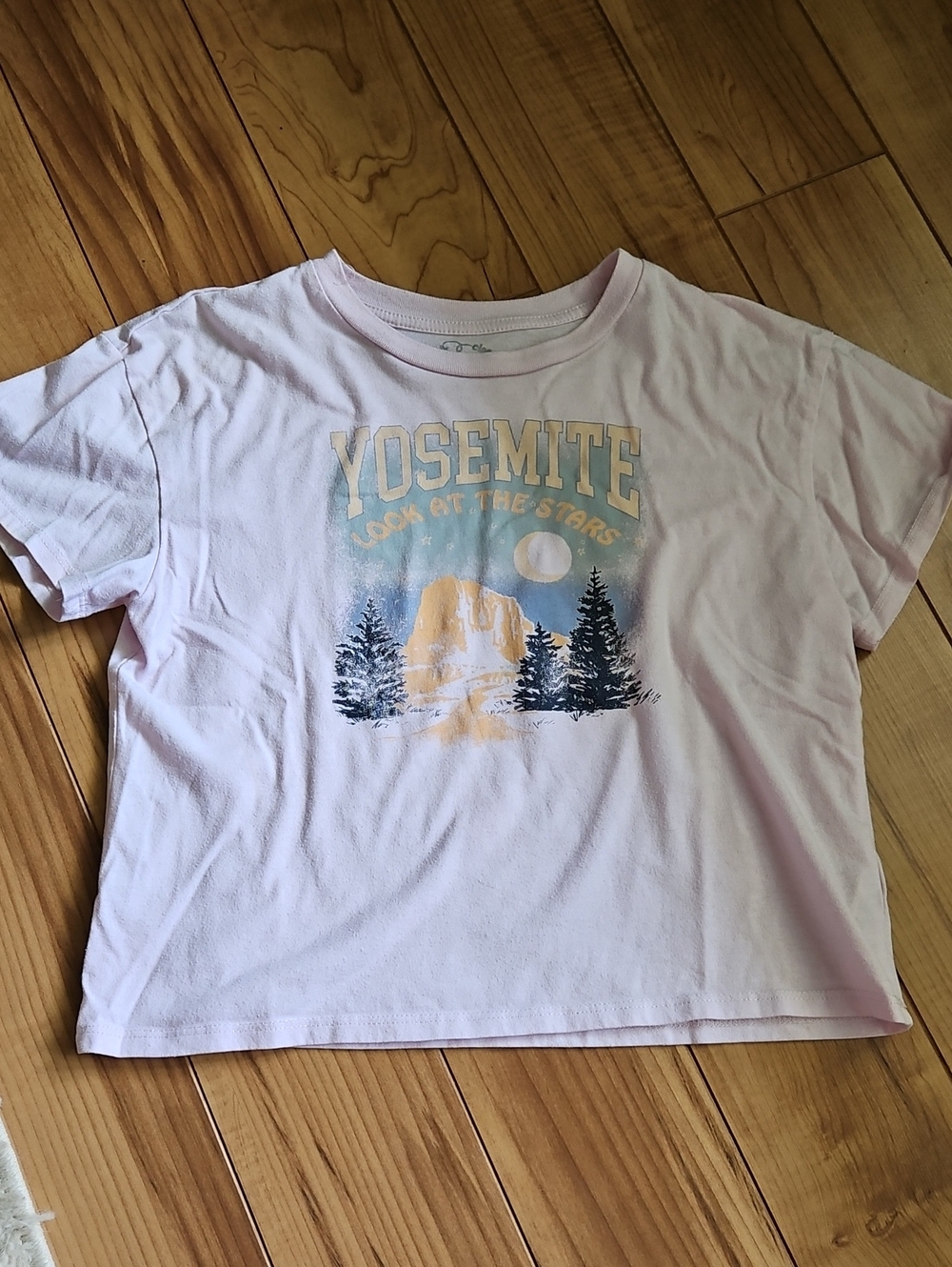 Cropped art class Light Pink Logo Tee